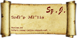 Szép Júlia névjegykártya